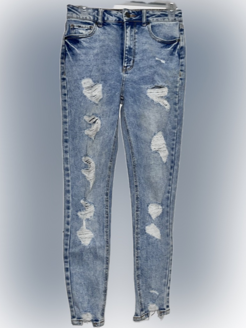 Tinseltown Nordstrom Light Wash Denim Jeans imported hand distressed rare size 5
